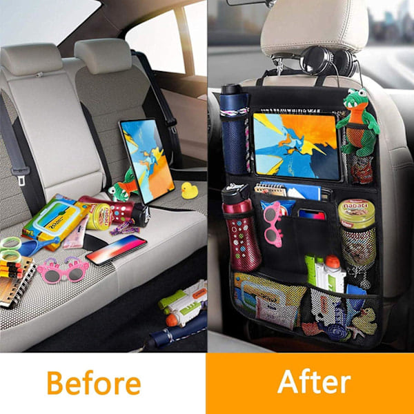 2-PAK Universal bilbagsæde mobil/tablet holder Sort Sort