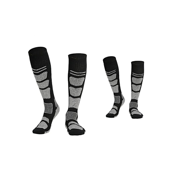 Skidstrumpor i merinoull Black Svart