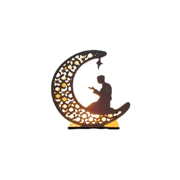 Sett med 3 dekorative lys, Ramadan Moon Star tre dekorative L