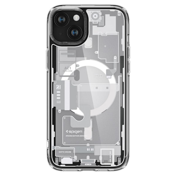 Spigen iPhone 15 Skal MagSafe Ultra Hybrid Zero One Vit