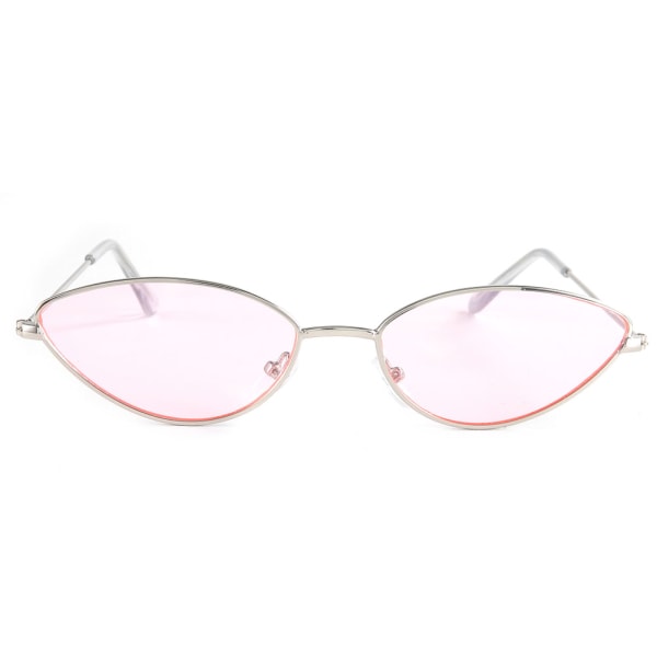 Fasjonable søte utsøkte solbriller Clear Lens Eyewear Solbriller for Female Sølv Rosa