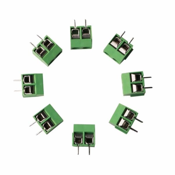 100 st lödterminalblock 5 mm, PCB skruvterminalblock kretskort 2-polig (stift) och 3-polig (stift)