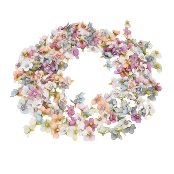 200 stk Bryllupsstof Små Blomsterhoveder 2,5 cm/1,0 tommer DIY Simulering Blomster Hoveder til Fødselsdag Bryllup Dåb