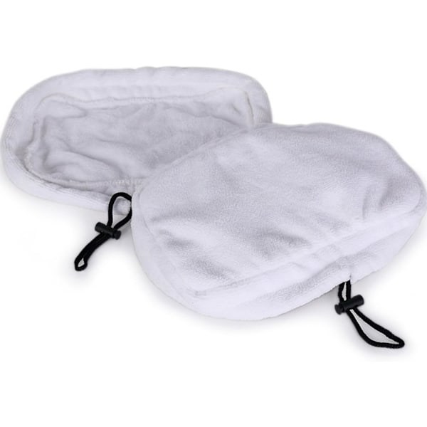 Sett med 5 stk. Universal Vaskbare Mikrofiber Dampmopp Erstatningsputer, 27 x 16 cm (Hvit)