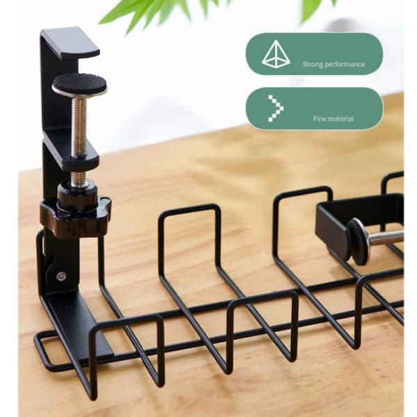 Kabelbakke til skrivebord, sort