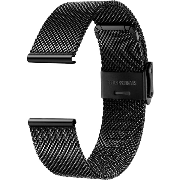 Mesh Armband i Rostfritt Stål med Snabbkoppling för Herr & Dam 22mm