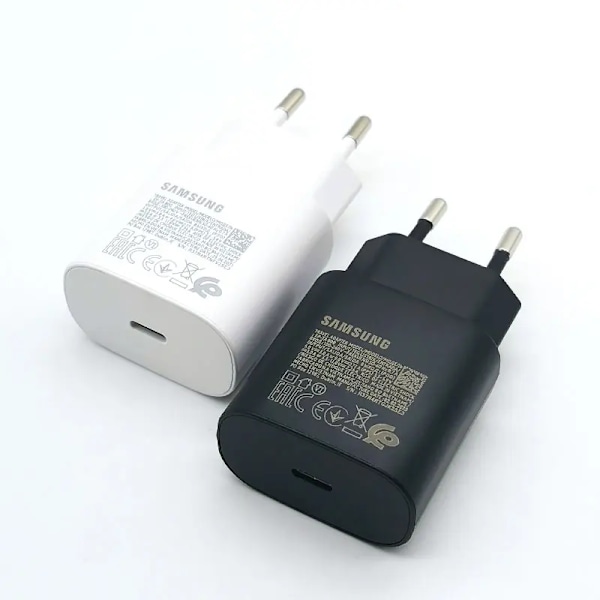 Samsung Laddare 25W Supersnabbladdningsadapter 1.8M Typ C-kabel för Galaxy S20 S21 S22 S23 S24 Ultra Z Flip Fold 6 5 4 3 2 (PA) White-With 3A Cable