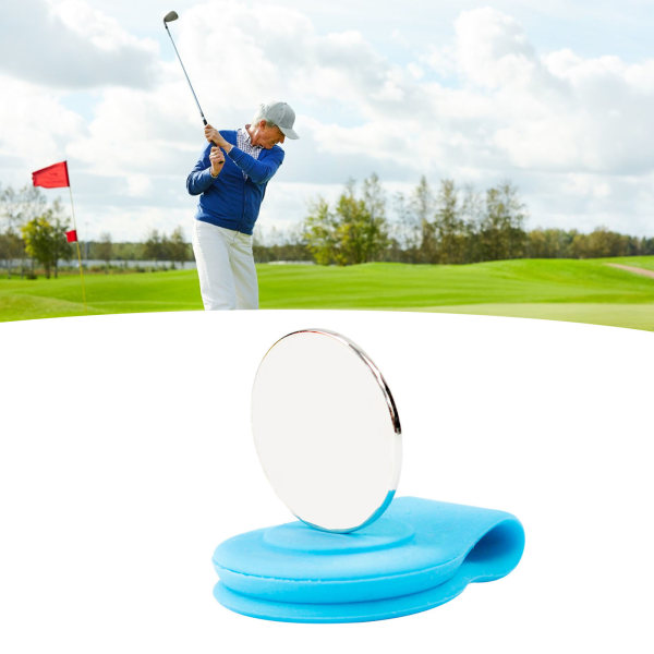 Magnetisk golfhattklemme Golfhettemarkør Silikon stabil fiksering Golftreningshjelpemidler Tilbehør for sport utendørs himmelblå
