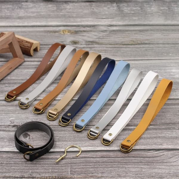 Gardinkrok Rep i Lær Svart