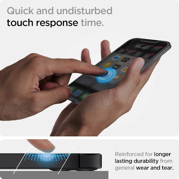 SPIGEN Ez Fit 2-Pack Härdat Glas Skärmskydd för iPhone 12 & 12 Pro 120