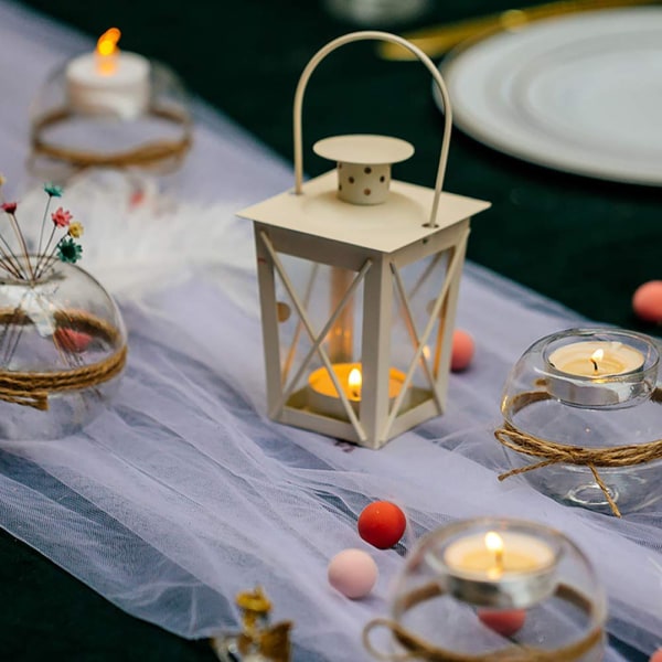 Vintage metall mini dekorative stearinlys lykter Telys stearintak dekorasjon for bursdagsfester Bryllup midtpunkt