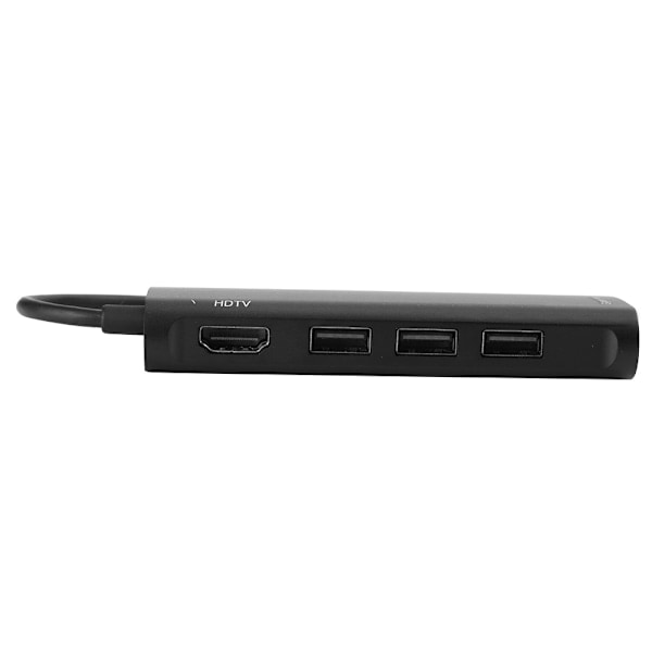 USB Hub Adapter 3.0 Typ C till HDMI 4K 8-i-1 Dockningsstation USB-C till RJ45 Gigabit Ethernet-port 3 Splitter Port Svart