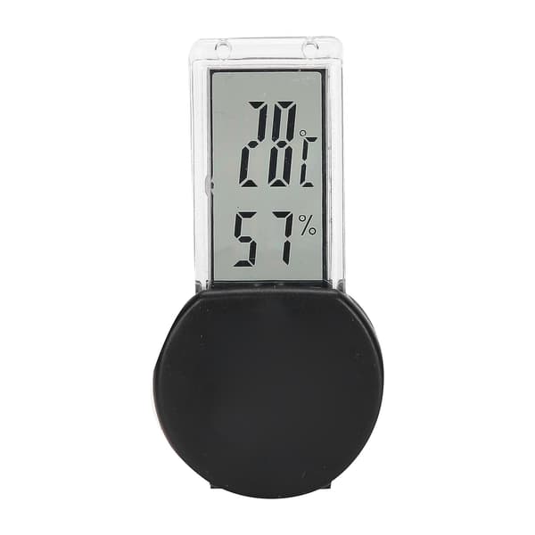 Digitalt termometer og hygrometer til reptilterrarium - Sort
