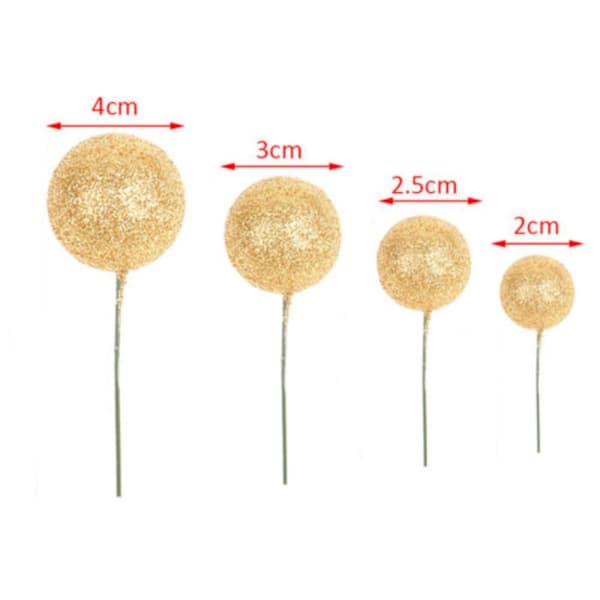 20 stk. Ball Cake Topper Kakepynt ROSA rosa