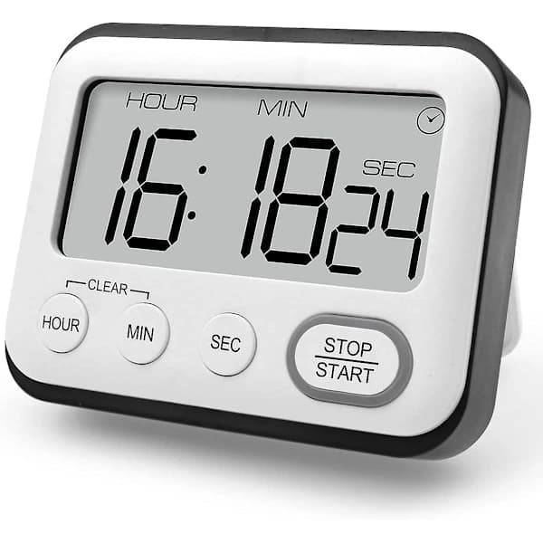 Kökstimer Väckarklocka Multifunktionell Digital Matlagningstimer med Stor LCD-Skärm Magnetisk Stoppur Timer med Klockalarm Magnet