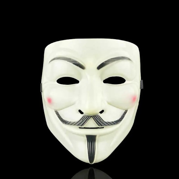 1 stk. Halloween-maske V for Vendetta-maske Anonymous Guy Fawkes Halloween-festgave til voksne børn Filmtema-maske Cosplay-kostume