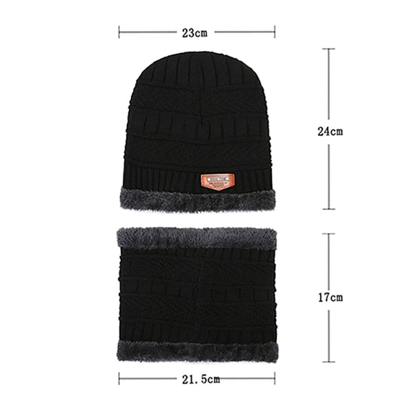 Hattskjerfsett Bærbart Komfortabelt, varmt polstret strikkehodeskalle Hattskjerf for utendørskjøring