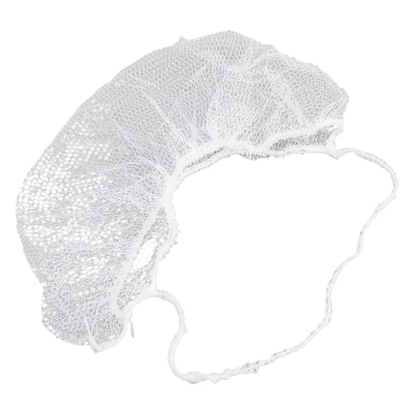 100 stk skjeggbeskyttere disponibel nylon elastisk pustende lateksfri skjeggbeskytternett hvit