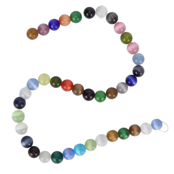 DIY runde perler Blandede farver Natursten Armbånd Halskæde Smykkefremstillingstilbehør 0,39 tommer i diameter
