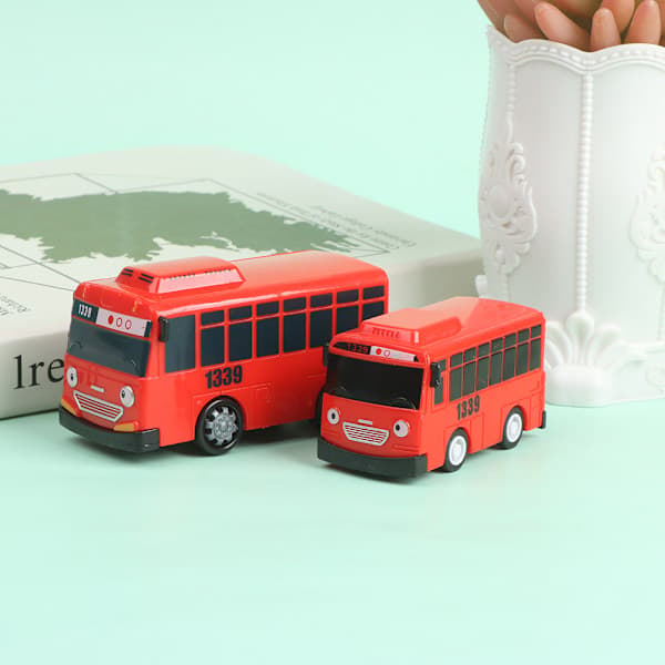4 stk. Tayo Den Lille Bus Tegneserie Pull Back Legetøjssæt S