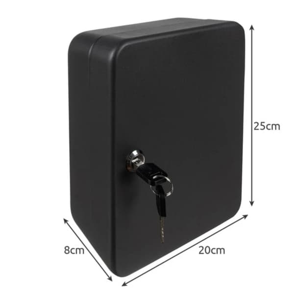 Key Box, 48 Key Hooks Wall Mount Key Cabinet Lock Box, Car Key Holder, Lockable Key Storage Box