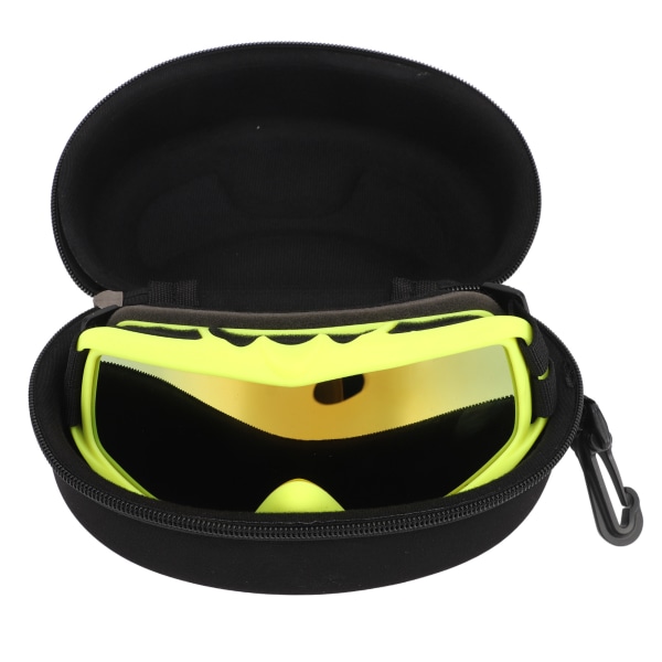 Stora hundsolglasögon UV-skydd Vindtät Dammtät Ögonskydd Hundglasögon med justerbar rem Röd lins Gul ram