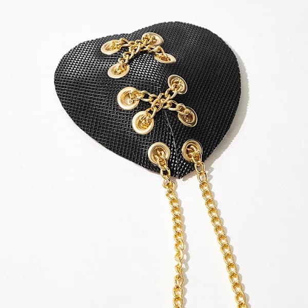 Rhinestone Kropskæde BH Hjerte Krystal Bryst Bikini Smykker
