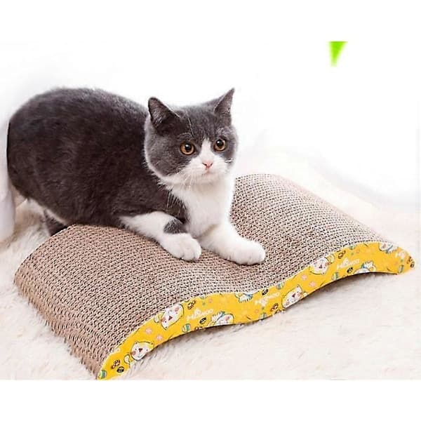 Cardboard Scratch Board for Cats, Wavy Cardboard Scratching Tree with Catnip（PA）