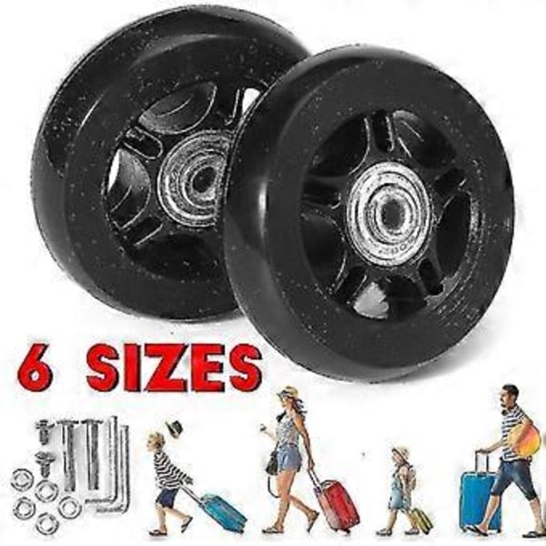 Hiljainen matkalaukku pyörillä, yleismallin kumipyörä, matkalaukun laakerin korjaussarja - 45mm*18mm - bebetter