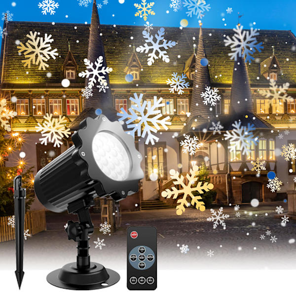 Jul Snöflinga Projektor Ljus Utomhus, Lasama Highlight Led