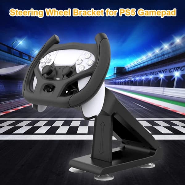 Rattet til racerspil til Playstation 5 PS5, spilcontroller i sort, onesize