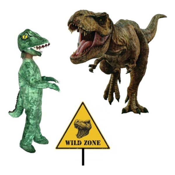 Dinosaurie kostym Barn Tyrannosaurus Rex dinolelu Halloween 8 vuotta 8