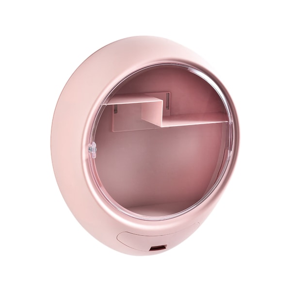Seinälle kiinnitettävä meikkisäilytyslaatikko ovaalin muotoinen vedenpitävä kosteudenkestävä kosmetiikkalaatikko case 01