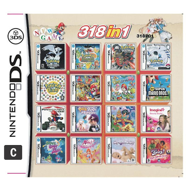 Kompileringsspillkassettkort for Nintendos Ds 3ds 2ds Super Combo Multi Cart C