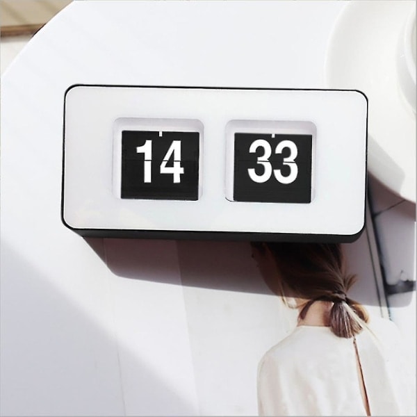 Automatic Flip Clock, Classic Retro Nostalgic Clock, Digital Desk Table Page Down Clock, for Family
