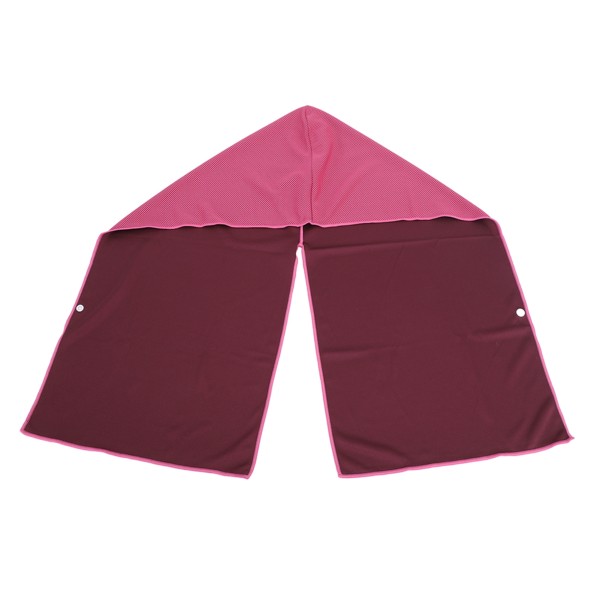 Kjølehettehåndklær U-formet hettegenserhåndkle Solbeskyttelse Quick Dry Sports Kjølehåndklær Rose Rød