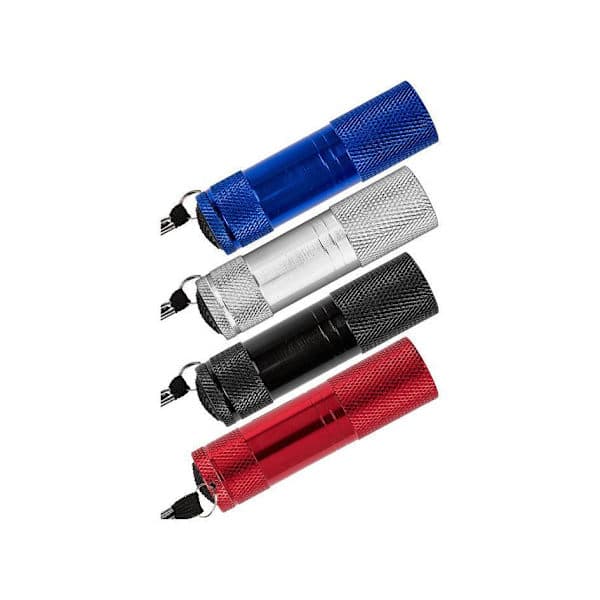 2-pak - Lommelygte / LED-lampe - Bærbar - 9 LED multifarve