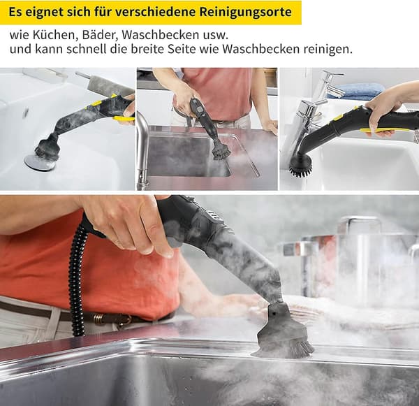 2 stk. store runde børster til Kärcher damprenser