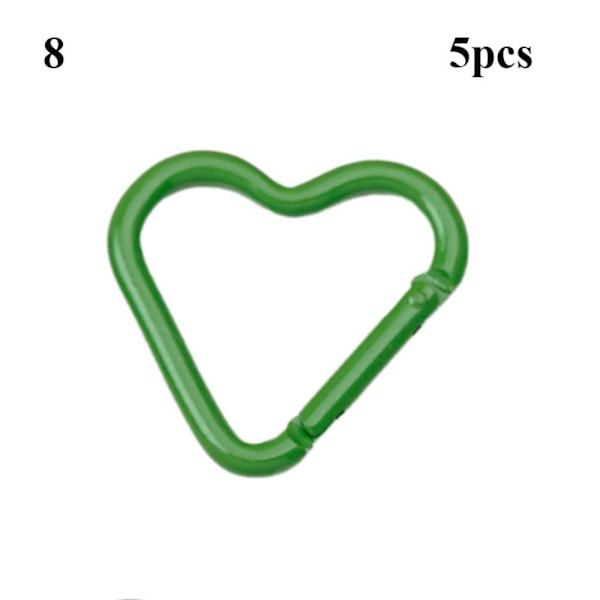 5 st Fjäder Hjärta-Ring Spännen Karbinhake 8 8