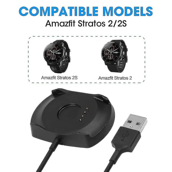USB-ladekabel D-datakabel til Huami Stratos Watch 2/2s trådløs ladedock