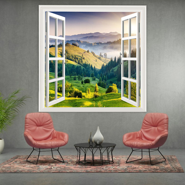 Bohemisk grön väggbonad i gräsdesign för sängkläder (150*130CM)