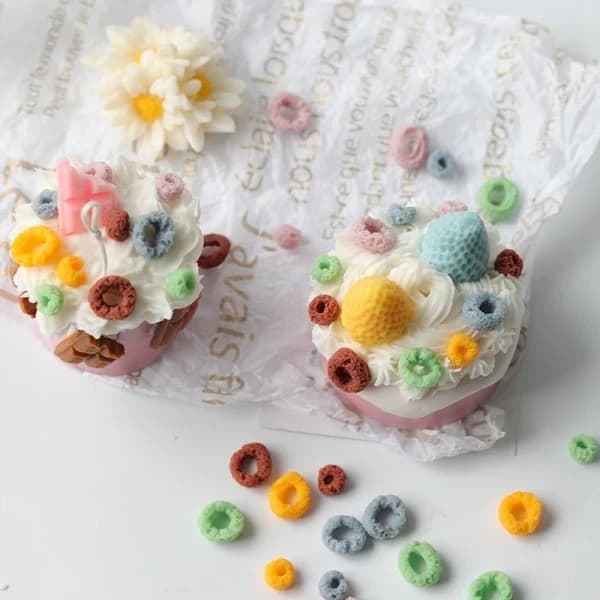 Ljusformar ljus stearinljus DIY gjutformar i silikonform MJ18 Mini Donuts