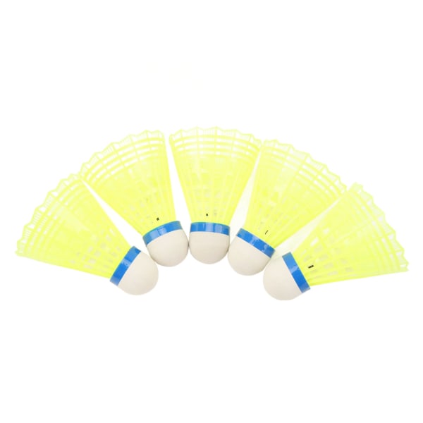 5 ST Night Glow Badminton 30 mah hög motståndskraftig LED-sportfjäderboll för sportaktiviteter