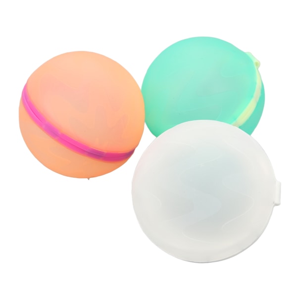 3 STK magnetiske vannballer Gjenbrukbare silikon selvforseglende vannballongleke for barn utendørs spill