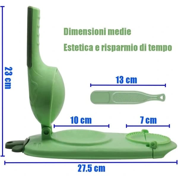 (Grön) Dumplingsmaskin, 2 i 1 dumplingsmaskin, form, dum