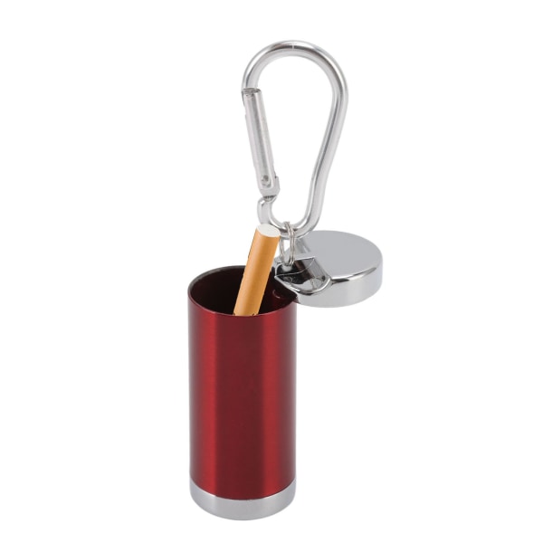 Bærbart askebæger i rustfrit stål brandsikkert spændedesign Udsøgt udseende mini-askebæger nøglering til bilkontor Rød
