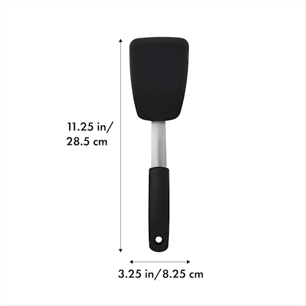 Paris_Fleksibel stekespade i silikon, Svart