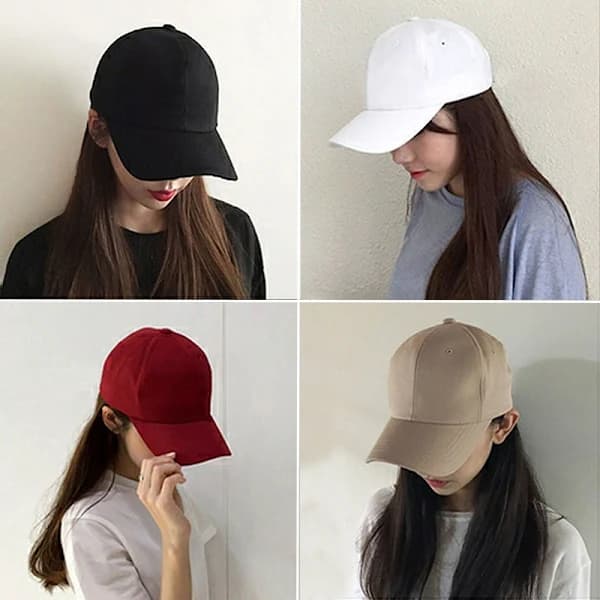 Sommer bomull caps herrehatt solide hatter baseballcaps