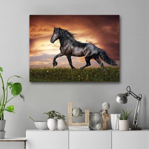 Lærredsbillede / Billede - Hest - 40x30 cm - Canvas—pa