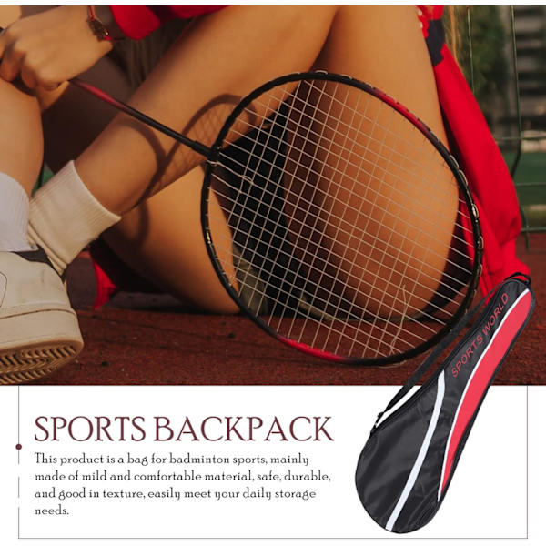 Badminton Racket Cover Bag, Badminton Racket Cover Vattentät Badminton Racket Carry Bag för Män Kvinnor Ungdomar